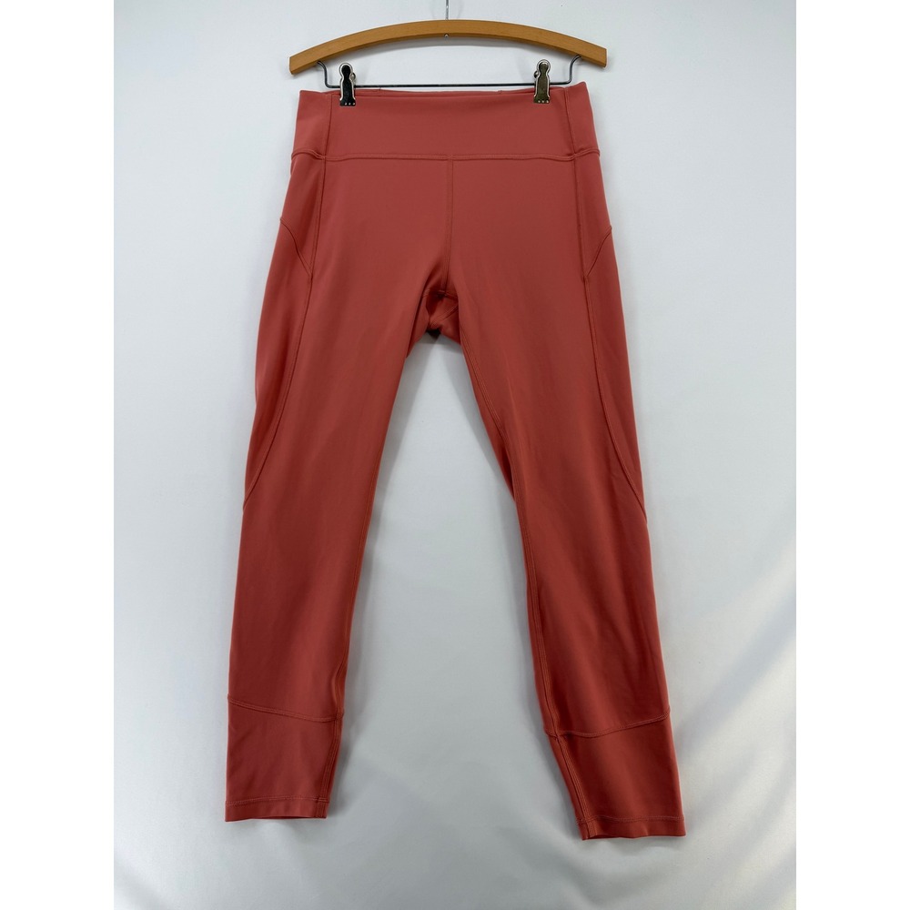 Lululemon All the Right Places High-Rise Crop 23 Orange Leggings Size 10 Pockets